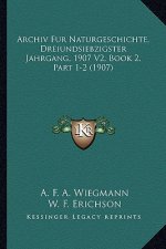 Archiv Fur Naturgeschichte, Dreiundsiebzigster Jahrgang, 1907 V2, Book 2, Part 1-2 (1907)