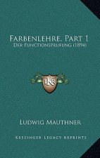 Farbenlehre, Part 1: Der Functionsprufung (1894)