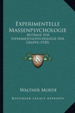 Experimentelle Massenpsychologie: Beitrage Zur Experimentalpsychologie Der Gruppe (1920)