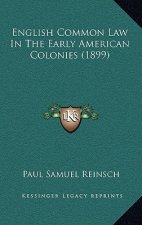 English Common Law In The Early American Colonies (1899)