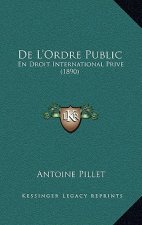 De L'Ordre Public: En Droit International Prive (1890)
