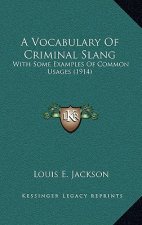 A Vocabulary Of Criminal Slang: With Some Examples Of Common Usages (1914)