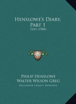 Henslowe's Diary, Part 1: Text (1904)
