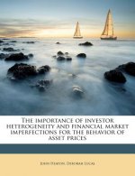 The Importance of Investor Heterogeneity and Financial Market Imperfections for the Behavior of Asset Prices