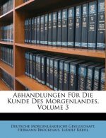Abhandlungen Fur Die Kunde Des Morgenlandes, Volume 3