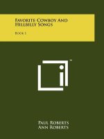 Favorite Cowboy and Hillbilly Songs: Book 1