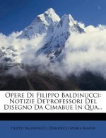 Opere Di Filippo Baldinucci: Notizie de'Professori del Disegno Da Cimabue in Qua...