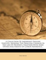 A Collection of Important English Statutes, Showing the Principal Changes in the Law of Property: Together with Some Other Enactments of Comon Referen
