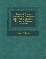 Dicendi Genus Tacitinum Quatenus Differat a Liviano