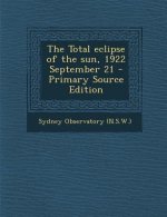 Total Eclipse of the Sun, 1922 September 21