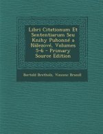 Libri Citationum Et Sententiarum Seu Knihy Puhonne a Nalezove, Volumes 5-6 - Primary Source Edition