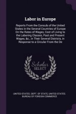 Labor in Europe: Reports From the Consuls of the United States in the Several Countries of Europe On the Rates of Wages, Cost of Living