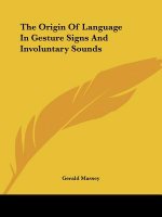 The Origin Of Language In Gesture Signs And Involuntary Sounds