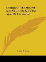 Relation of the Mineral Salts of the Body to the Signs of the Zodiac