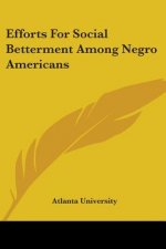 Efforts For Social Betterment Among Negro Americans