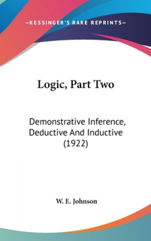 Logic, Part Two: Demonstrative Inference, Deductive And Inductive (1922)