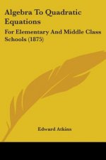 Algebra To Quadratic Equations: For Elementary And Middle Class Schools (1875)