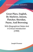 Great Plays, English, by Marlowe, Jonson, Fletcher, Sheridan, Payne, and Browning: With Biographical Notes and a Critical Introduction (1900)