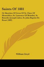 Saints Of 1881: Or Sketches Of Lives Of St. Clare Of Montefalco, St. Laurence Of Brindisi, St. Benedict Joseph Labre, St. John Baptist