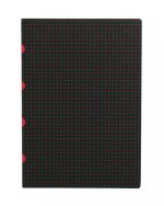 Paper Oh Cahier Circulo Black on Red / Black on Red A4 Lined