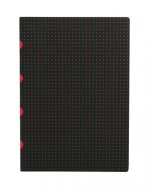 Paper Oh Cahier Circulo Black on Red / Black on Red A4 Unlined