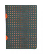 Paper Oh Cahier Circulo Grey on Orange / Grey on Orange B7 Lined