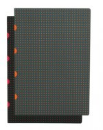 Paper Oh Cahier Circulo Black on Red / Grey on Orange A4 Unlined