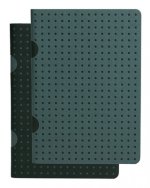 Paper Oh Cahier Circulo Black on Grey / Grey on Black B7 Lined
