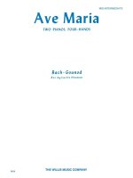 Ave Maria: 2 Pianos, 4 Hands/Mid-Intermediate Level