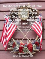 Big Kids Coloring Book: Restored District Williamsburg VA Geographic Area: Gray Scale Photos to Color - Holiday Wreaths and Décor, Volume 3 of