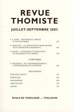 Revue Thomiste - 3/2002