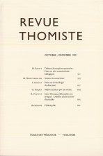 Revue Thomiste - 4/2011