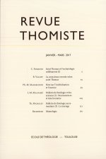Revue Thomiste - 1/2017