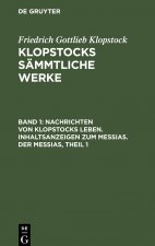Nachrichten Von Klopstocks Leben. Inhaltsanzeigen Zum Messias. Der Messias, Theil 1