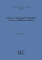 Studies on Linguistic and Orthographic Variation in Old Babylonian Letters