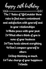 happy26th birthday The 7 Rules of Life