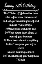 happy22th birthday The 7 Rules of Life