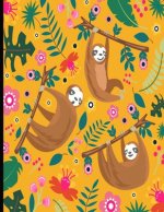 This Is My Super Cute Sloth Puzzle Book: Orange Cover Sloth Puzzle Book With 110 Pages. Tic Tac Toe, Hangman, 4 In A Row & Dots And Boxes Activities B