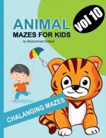 Animal Mazes for Kids - Vol 10: Hard and Difficult Maze Puzzles Activity Workbook for Kids