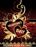 Valentine's Day Coloring Book For Adult: An Adult Coloring Book Romantic Heart Design, Beautiful and Fun Valentine's Day Designs for Stress and Relaxa
