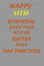 Happy 41th Birthday: Each page will be better than the previous one !!!