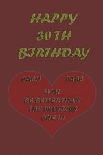 Happy 30th Birthday: Each page will be better than the previous one !!!
