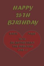 Happy 25th Birthday: Each page will be better than the previous one !!!