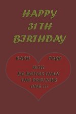 Happy 31th Birthday: Each page will be better than the previous one !!!