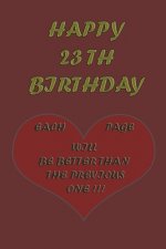 Happy 23th Birthday: Each page will be better than the previous one !!!