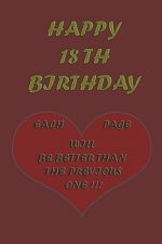 Happy 18th Birthday: Each page will be better than the previous one !!!