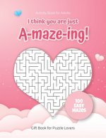 Activity Book for Adults - I think you are just A-maze-ing! - Gift Book for Puzzle Lovers - 100 easy Mazes: Hours of Fun, Stress Relief and Relaxation