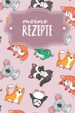 Meine Rezepte: Kochbuch zum Ausfüllen - Motiv: Rosa Tierwelt