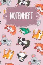 Notenheft: Notenheft für Schüler und Studenten - Motiv: Rosa Tierwelt