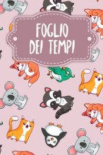 Foglio dei tempi: Fogli orari settimanali da completare per 2 anni - Motivo: Regno animale rosa
